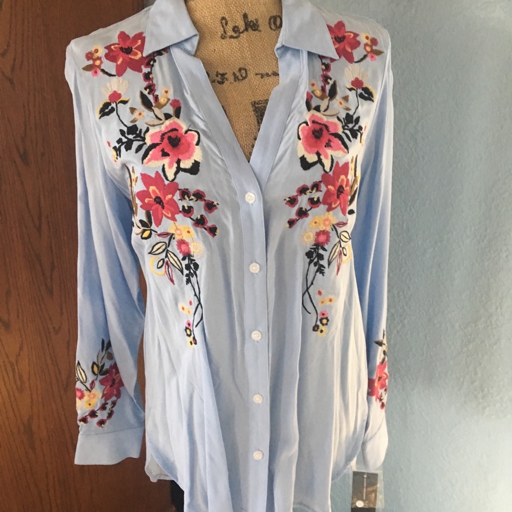 INC embroidered Top